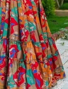 Vibrant Floral Print Maxi Dress