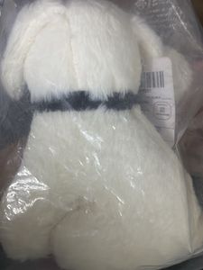 Adorable White Plush Puppy Toy