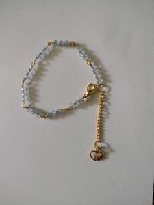 Elegant Gold Chain Bracelet with Red Beads