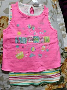 Cute Pink Summer Top and leggings  for baby girl