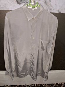 Classic Grey Button-Up Shirt