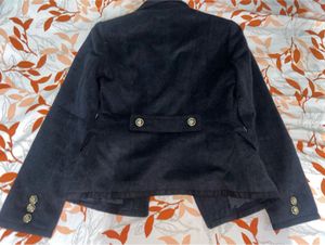 Black velvet blazer