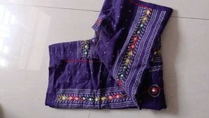Embroidered Purple  dupatta