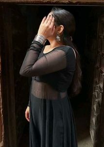 Elegant Black anarkali plazoo set