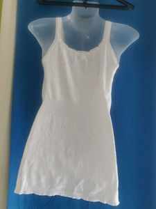 White thermal Tank Top