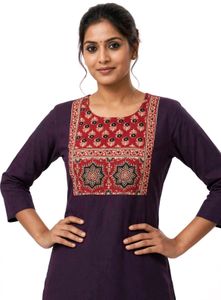 Elegant Purple Kurta Set S M L Size