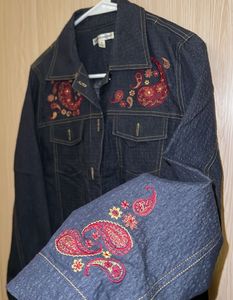 ✨ Rebecca Malone Embroidered Denim Jacket