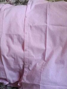 Pink Striped Oversized Shirt