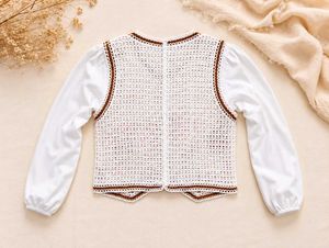 Women Crochet patchwork top with full sleeves 😍🥰