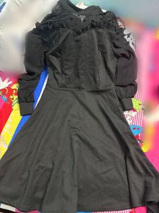 Elegant Black Long Sleeve Dress