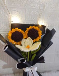 Handmade Crochet Sunflower Bouquet