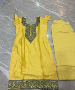 Elegant Yellow Embroidered Kurta Set