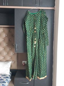 Green &amp; Gold Indian Dress