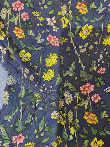 Navy Floral Print Top