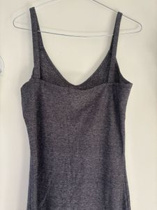 Gray Sleeveless Midi Dress