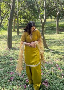 Elegant Yellow Kurta Set with Dupatta