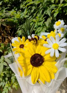 Sunflower Bouquet with Bee