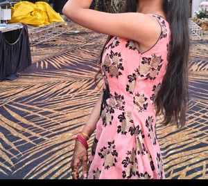 Elegant Pink Floral gown for wedding