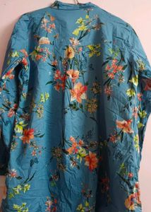 Beautiful Teal Floral shirt for women