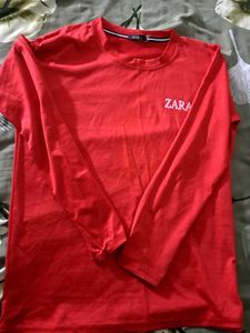 Red Zara Long Sleeve T-Shirt♥️
