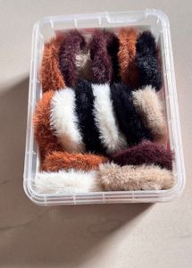 Fluffy Hair Scrunchies Set ( se