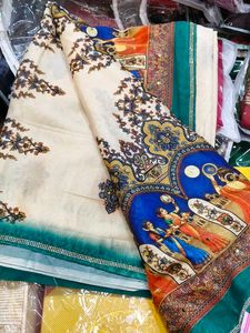 Designer Indian Saree with Vibrant Print
