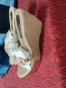 Sparkling Embellished Wedge Heels