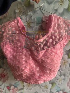 Pink Embroidered Blouse