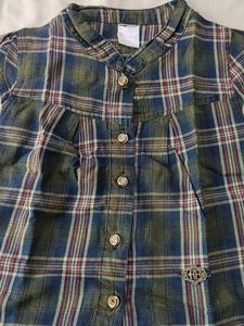 Cute Plaid Top &amp; Denim Shorts Set