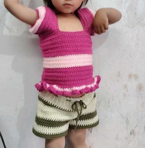 Handmade Crocheted Baby Outfit