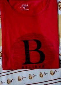 Red "Believe" Graphic T-Shirt