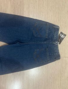 New Wide Leg Blue Denim Jeans