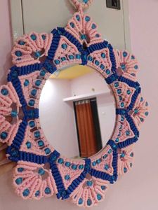 Boho Macrame Mirror