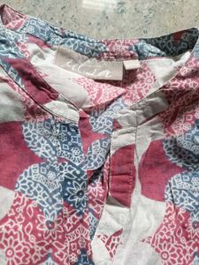Vibrant Block Print Cotton Kurta