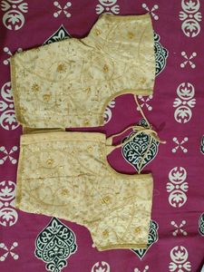 Gold Embellished Sari Blouse