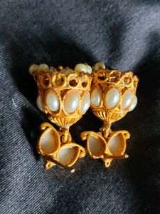 Elegant Pearl Jhumka Earrings
