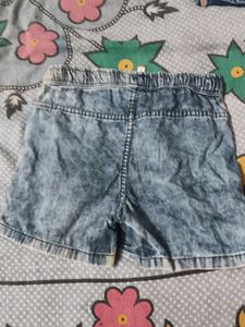 Distressed Denim Skirt
