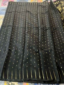 Brand New Black &amp; Gold Jamdani Saree