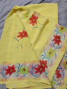 yellow color saree