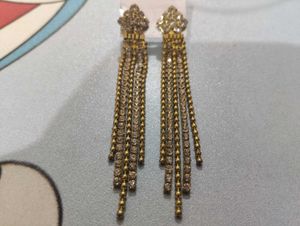 Dazzling Gold Tassel Earrings