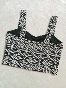 Patterned Crop Top