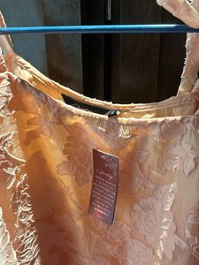 Off Shoulder Rose Top With Beautiful Brasso Work