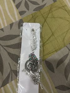 Peacock saree pin with Danglers