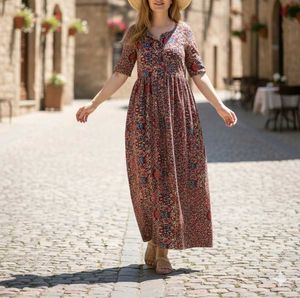 Floral Print Maxi Dress
