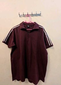 Adidas Burgundy Polo Shirt