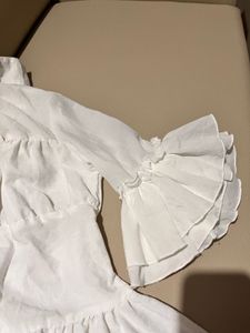 White Ruffled Mini Dress