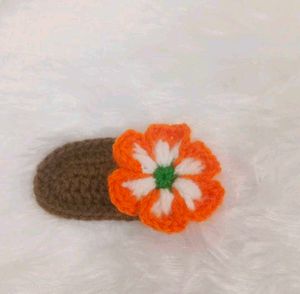 Handmade Crochet Flower Hair Clip