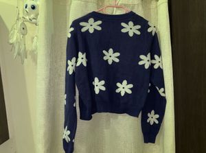 Cute floral purple cardigan