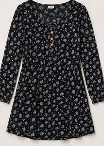 Chic Black Paisley Print Dress