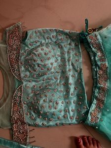 Sea Green Embellished Lehenga Set 🌸✨
